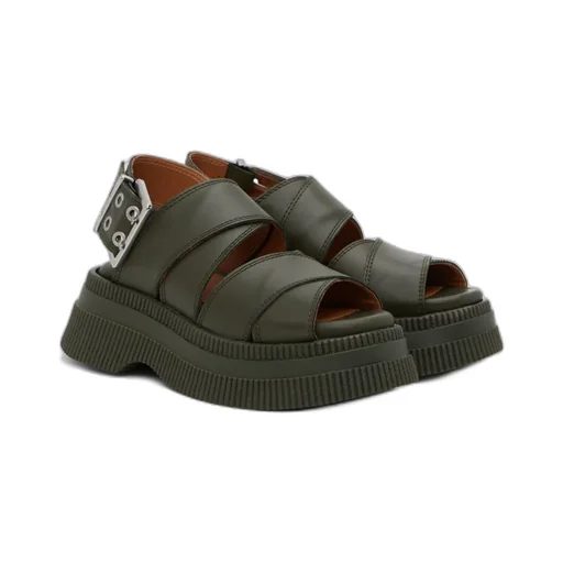 Buckled Flatform Sandals