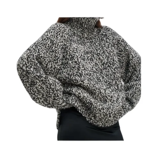 High Neck Buttoned Knitwear