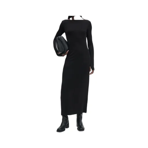 Scooped Back Jersey Dress