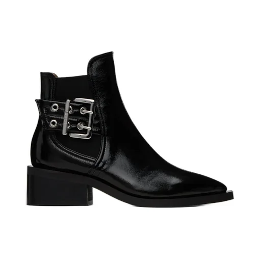 Buckle-Detailed Ankle Boots