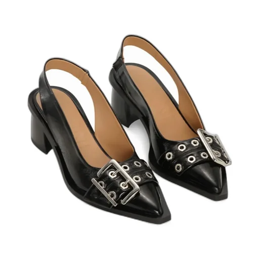 Buckle Slingback Pumps