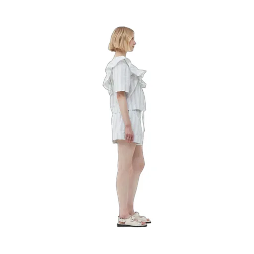 Ruffle Detailed Square Neck Blouse