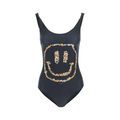 Smiley Print One-Piece Swimsuit
