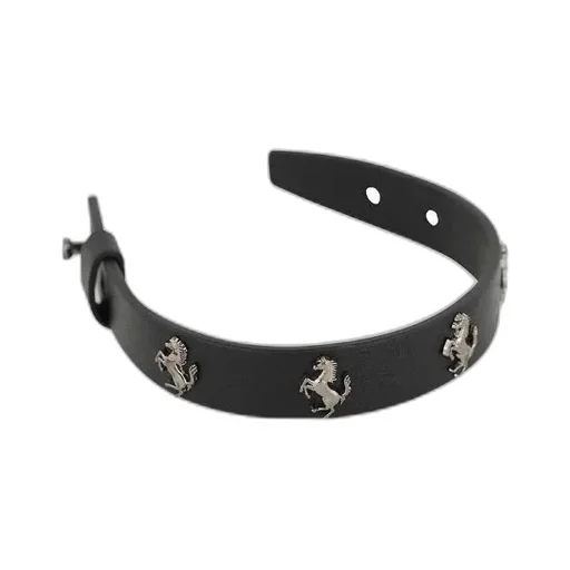 Logo-Stud Leather Bracelet