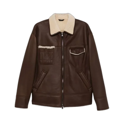 Zippered Leather Jacket