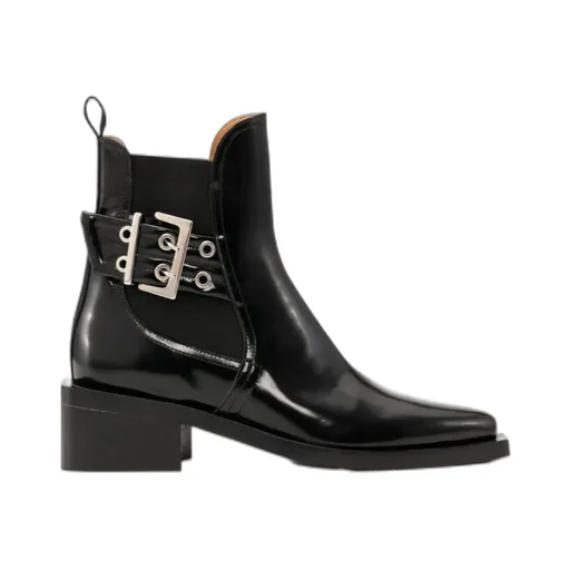 Buckle-Detailed Ankle Boots