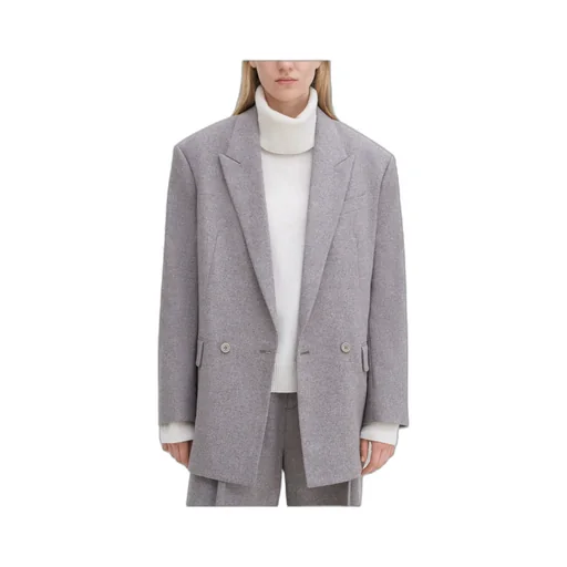 Double-Breasted Flannel Blazer
