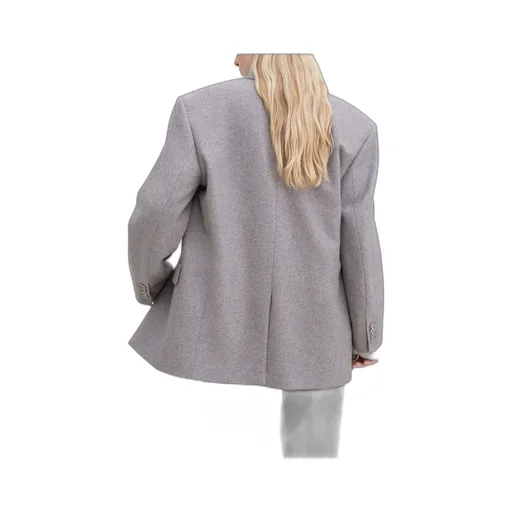 Double-Breasted Flannel Blazer