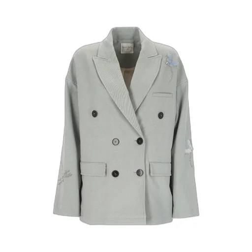 Embroidered Double-Breasted Jacket