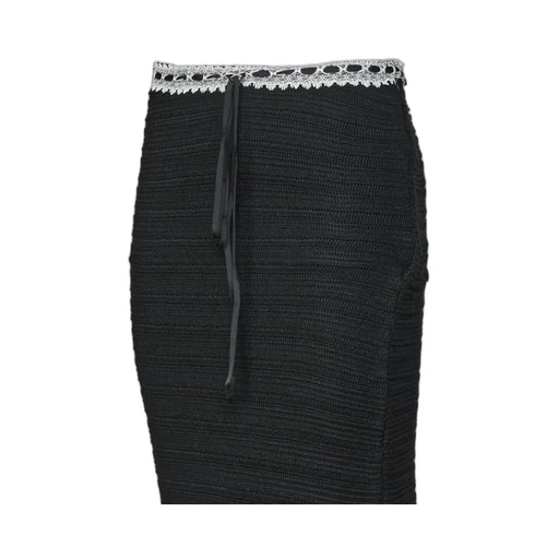 Lace Trim Pencil Skirt