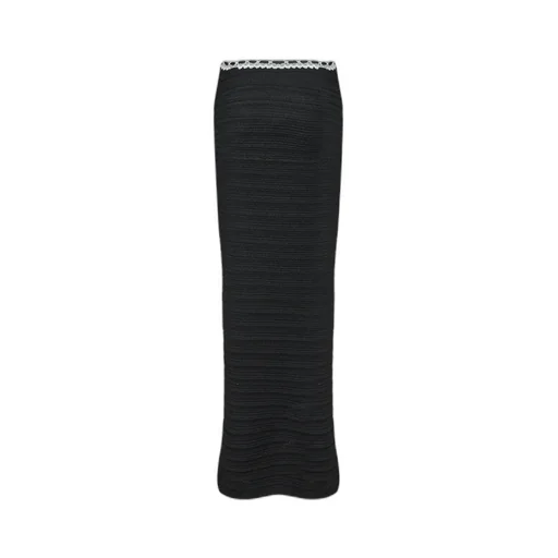 Lace Trim Pencil Skirt