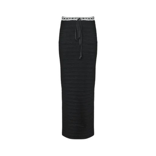 Lace Trim Pencil Skirt