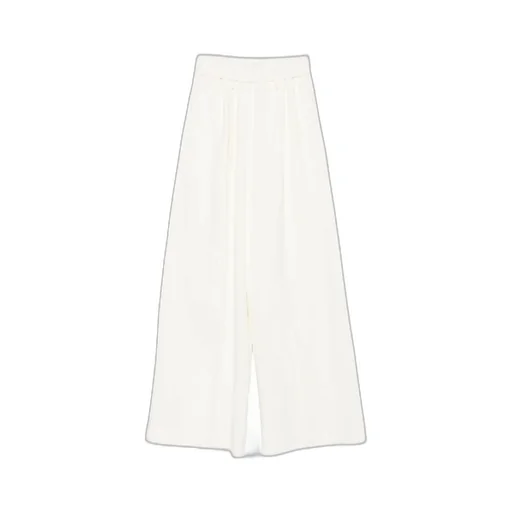 Elastic Waist Wide-Leg Trousers
