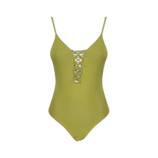 Braided-Detail Cut-Out Swimsuit