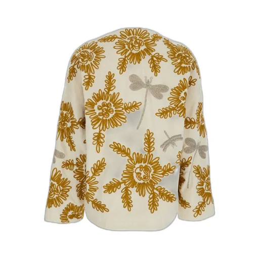 Floral Dragonflies Embroidered Jacket