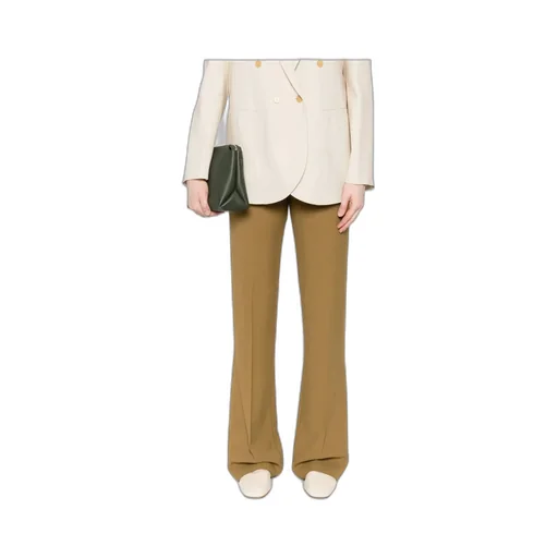 Wool Viscose Twill Regular Waist Pants