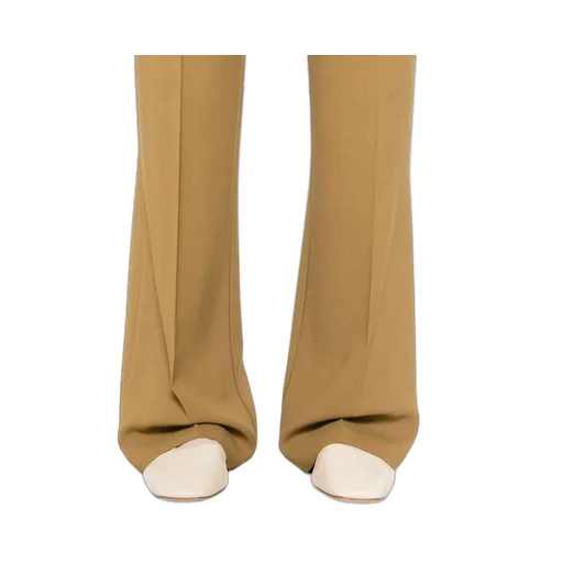 Wool Viscose Twill Regular Waist Pants