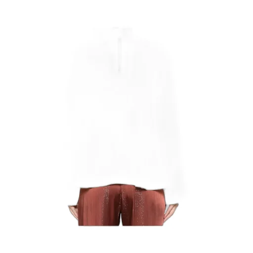 Matte Anvers Satin Embroidered Top