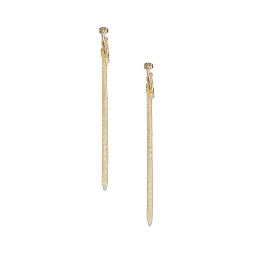 Hoop Sculpture Fringed Earrings