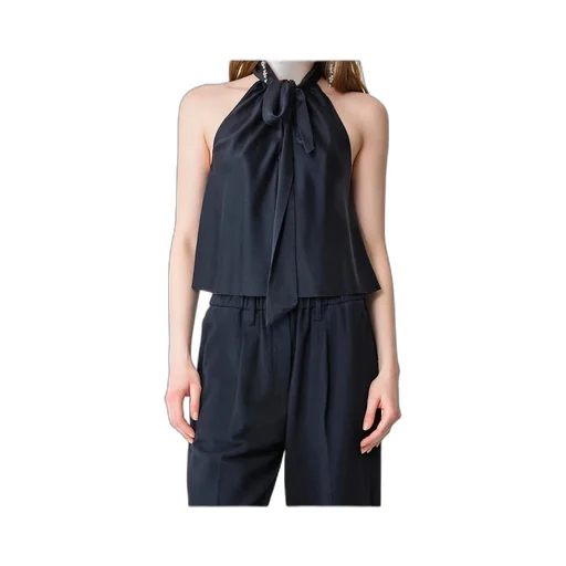 Silk Top With Bow Embellishment