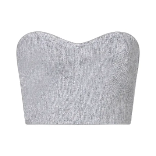 Lurex Strapless Bustier Top