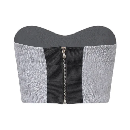 Lurex Strapless Bustier Top