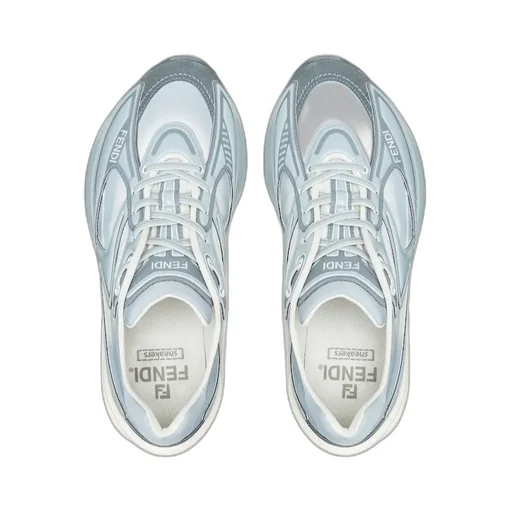Light Blue Nylon Low Tops