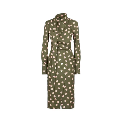 Graphic Printed Scarf-Detailed Dress