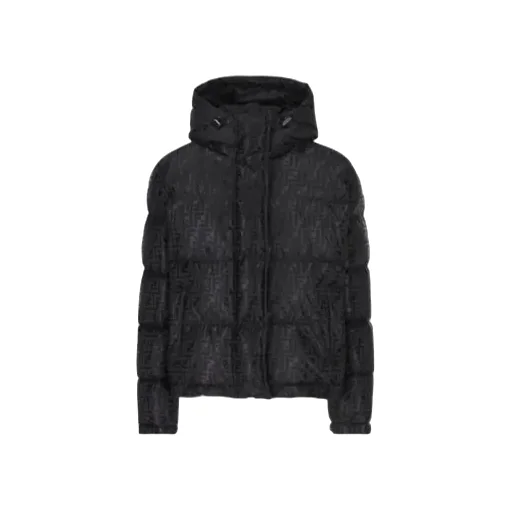 Ff Jacquard Hooded Down Jacket