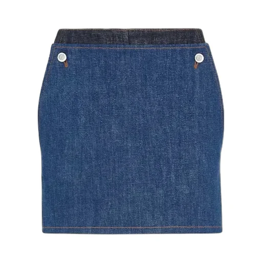 Denim Panelled Logo Patch Shorts