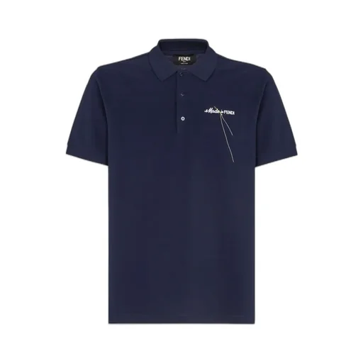 Logo Embroidered Short-Sleeved Polo Shirt