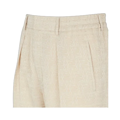 Pleated Patterned Trousers
