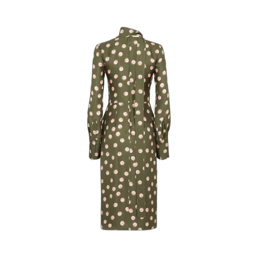 Graphic Printed Scarf-Detailed Dress
