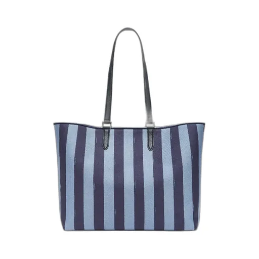 Signature Pequin Jacquard Tote Bag