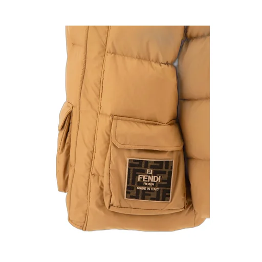 Logo Embroidered Padded Coat