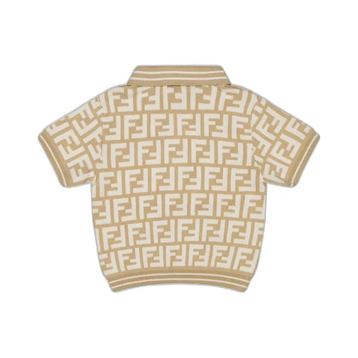Logo Monogrammed Knitted Polo Shirt