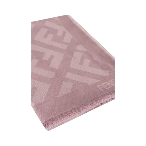 Ff Monogram Frayed Edge Scarf