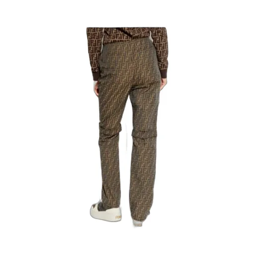 Ff Motif Straight-Leg Trousers