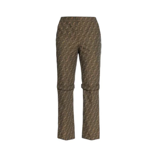 Ff Motif Straight-Leg Trousers