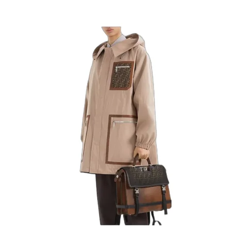 Logo Detailed Hooded Parka Jacket