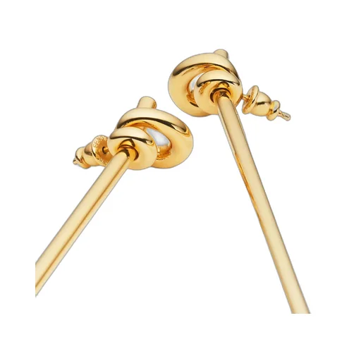 Gold-Coloured Metal Earrings
