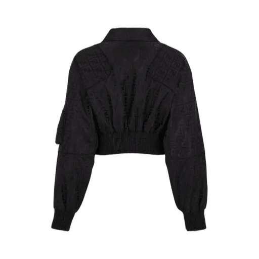 Ff Jacquard Zipped Bomber Jacket