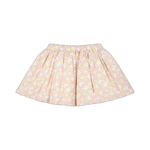 Ff-Motif Elasticated Waistband Skirt