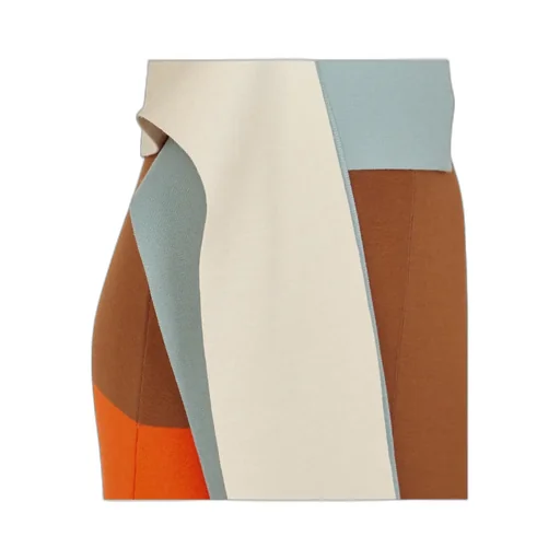 Strapless Color-Block Bustier Dress