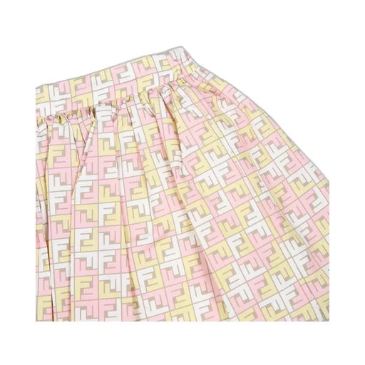 Ff-Motif Elasticated Waistband Skirt