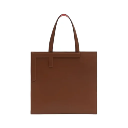 Logo Embossed Open Top Tote Bag