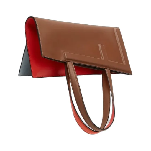 Logo Embossed Open Top Tote Bag