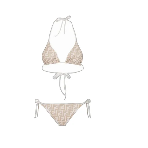 Striped Halterneck Two-Piece Swimsuit