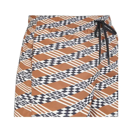 Graphic Printed Drawstring Swim Shorts