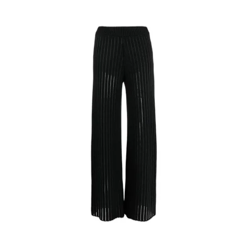 Straight-Leg Ribbed Trousers